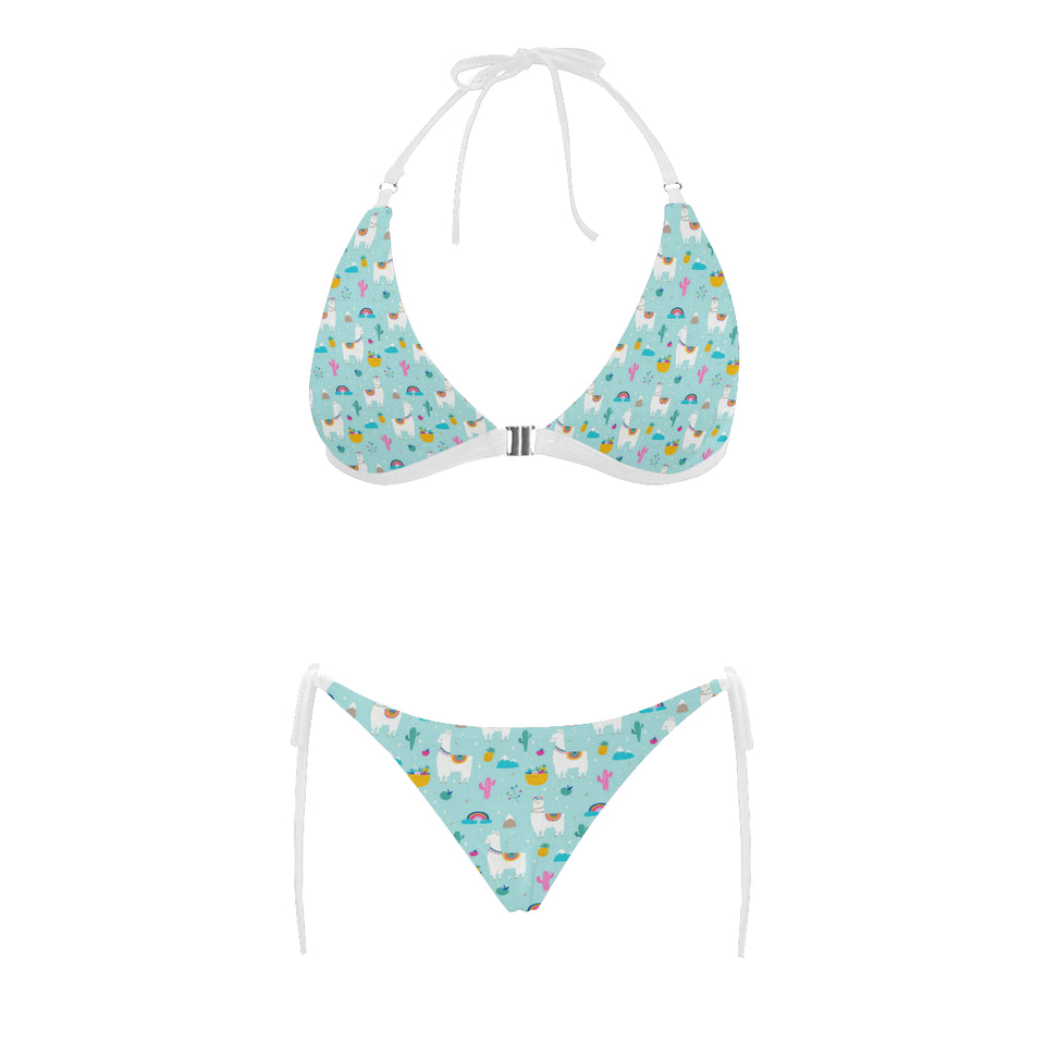 Llama alpaca cactus leaves pattern Sexy Bikinis Two-Piece Swimsuits