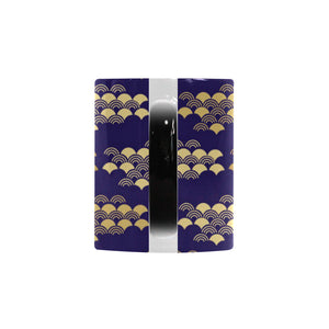 Beautiful japanese fan pattern Morphing Mug Heat Changing Mug