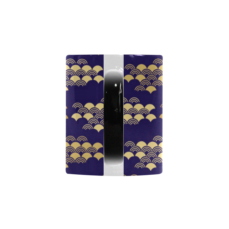 Beautiful japanese fan pattern Morphing Mug Heat Changing Mug