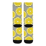 slice of lemon design pattern Crew Socks