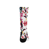 Toucan flower design pattern Crew Socks