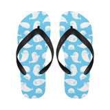 Cute white sea lion seals pattern Unisex Flip Flops