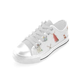 windmill design pattern Men's Low Top Shoes White