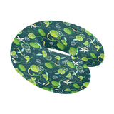 Lime ice flower pattern U-Shaped Travel Neck Pillow