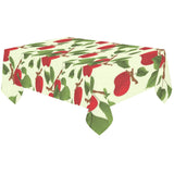Red apples leaves pattern Tablecloth