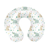 Cute Rhino pattern U-Shaped Travel Neck Pillow