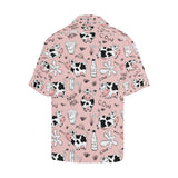 Cows milk product pink background Men's All Over Print Hawaiian Shirt