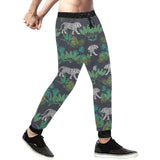 white bengal tigers tropical plant Unisex Casual Sweatpants