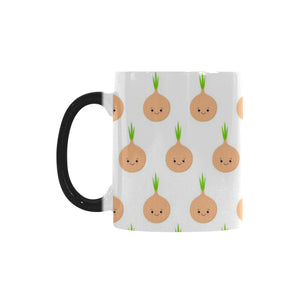 cute onions smiling faces Morphing Mug Heat Changing Mug