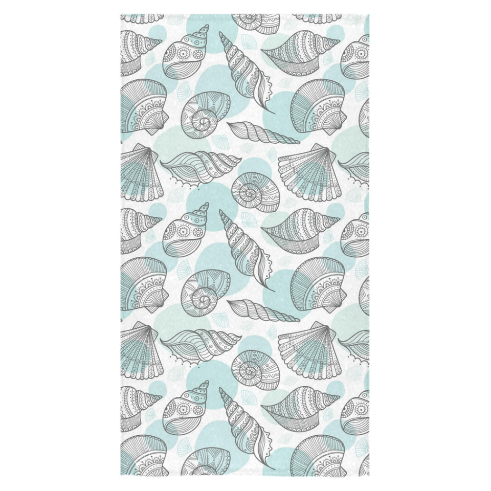 Shell polynesian tribal Bath Towel