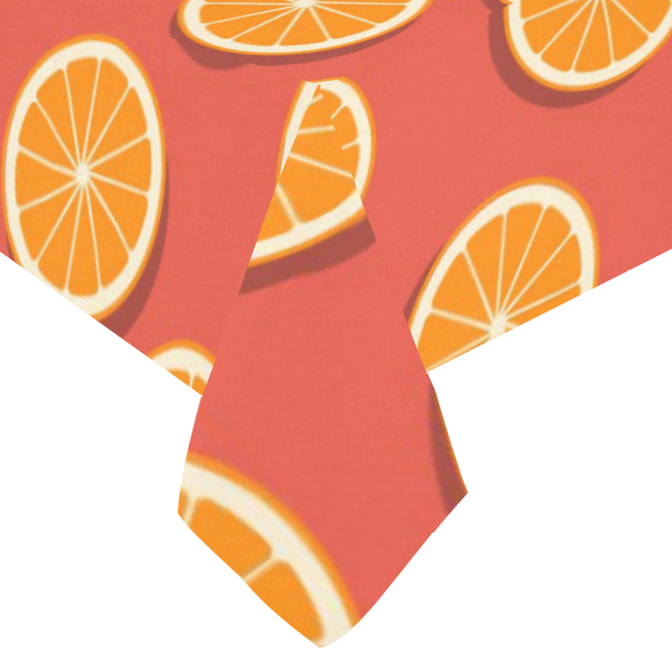 Oranges pattern red background Tablecloth