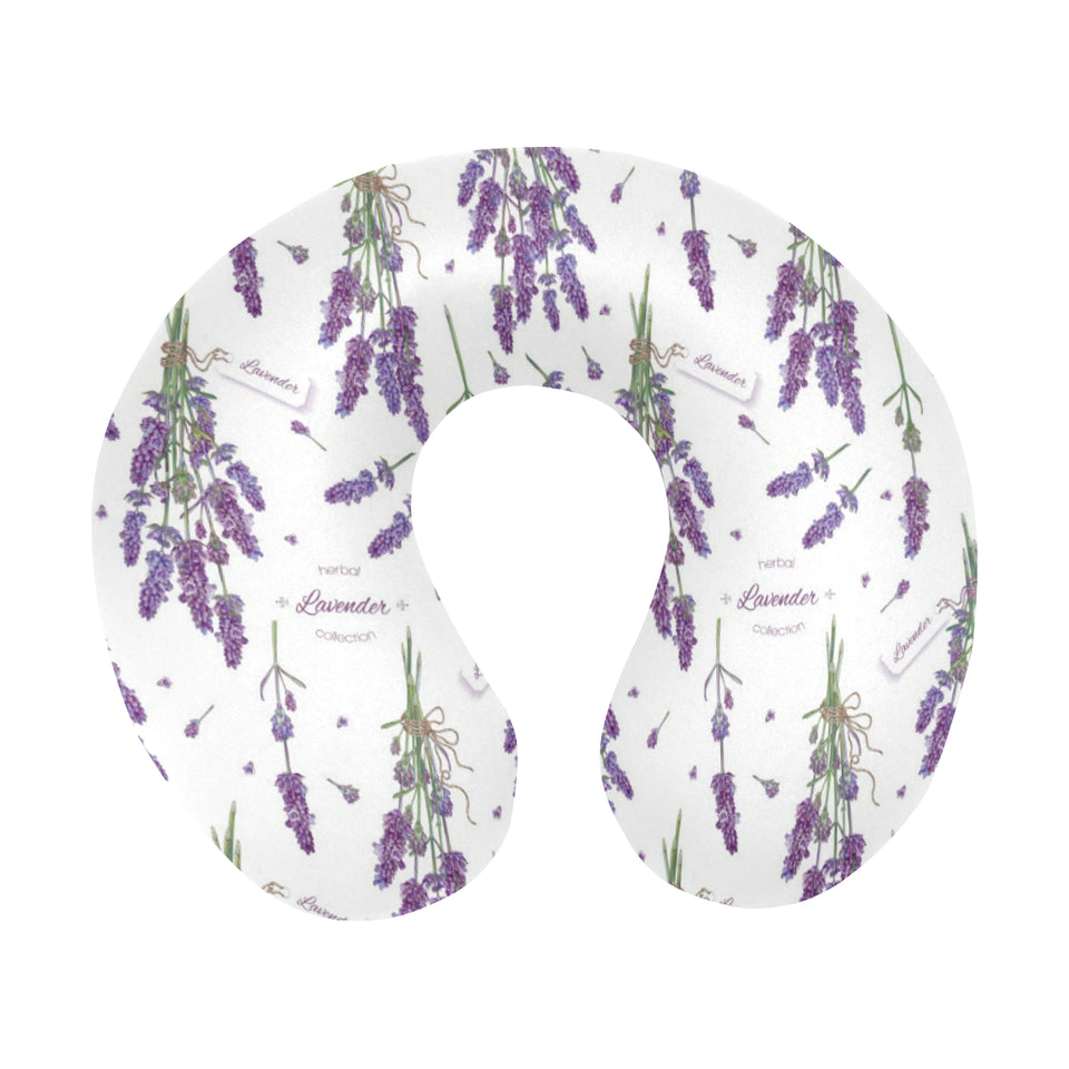 lavender flower design pattern U-Shaped Travel Neck Pillow