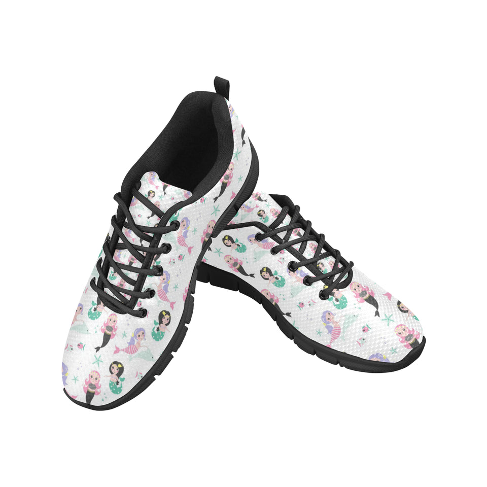 cute mermaid dolphin fish starfish pattern Women's Sneaker Shoes