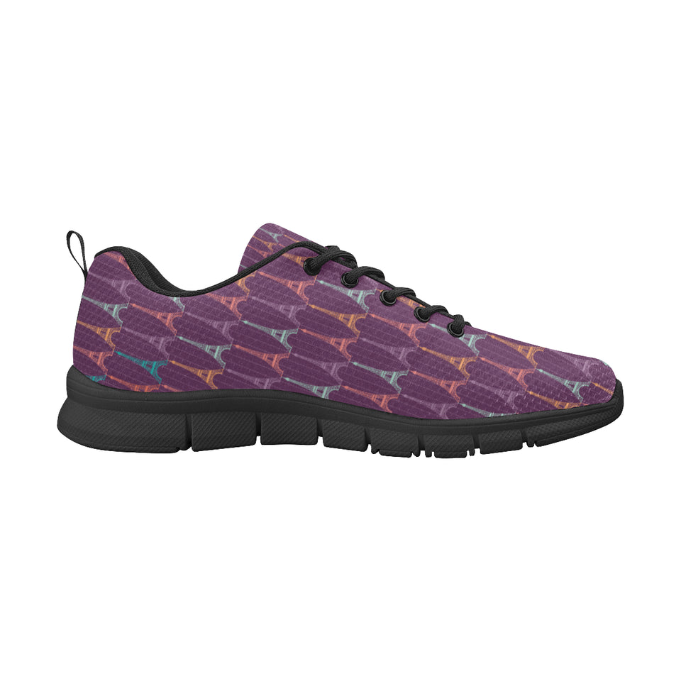 Eiffel Tower Pattern Print Design 05 Women's Sneaker Shoes