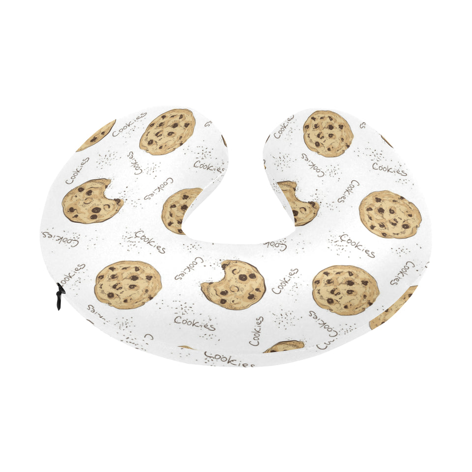 Sketch style cookie pattern U-Shaped Travel Neck Pillow
