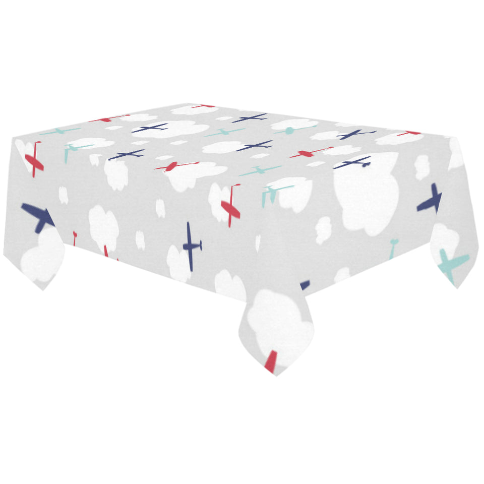 Airplane cloud grey background Tablecloth