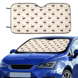 Ostrich Pattern Print Design 05 Car Sun Shade