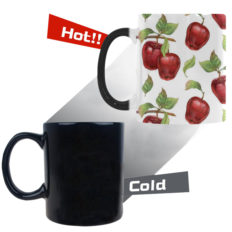 Red apples pattern Morphing Mug Heat Changing Mug