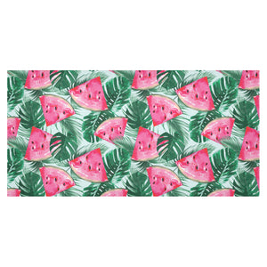 Watermelons tropical palm leaves pattern Tablecloth