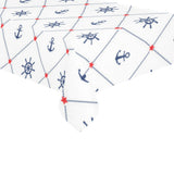 Anchor rudder nautical design pattern Tablecloth
