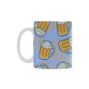 Beer pattern Classical White Mug (Fulfilled In US)