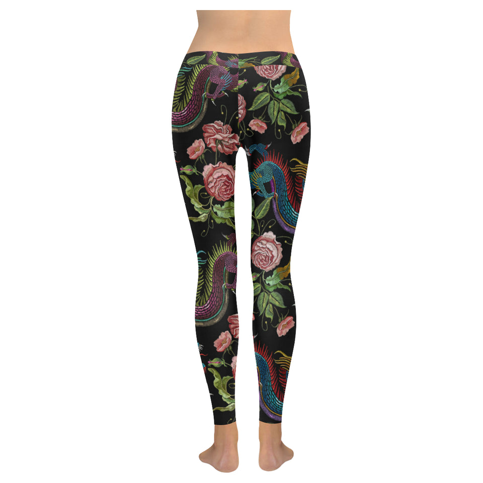 Dragons flower pattern Women's Legging Fulfilled In US