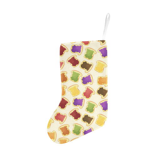 Bread Toast Pattern Print Design 02 Christmas Stocking