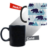polar bear winter snow pattern Morphing Mug Heat Changing Mug