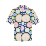 Colorful clock background Men's All Over Print Hawaiian Shirt