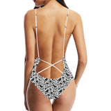 Crow dark floral pattern Women's One-Piece Swimsuit