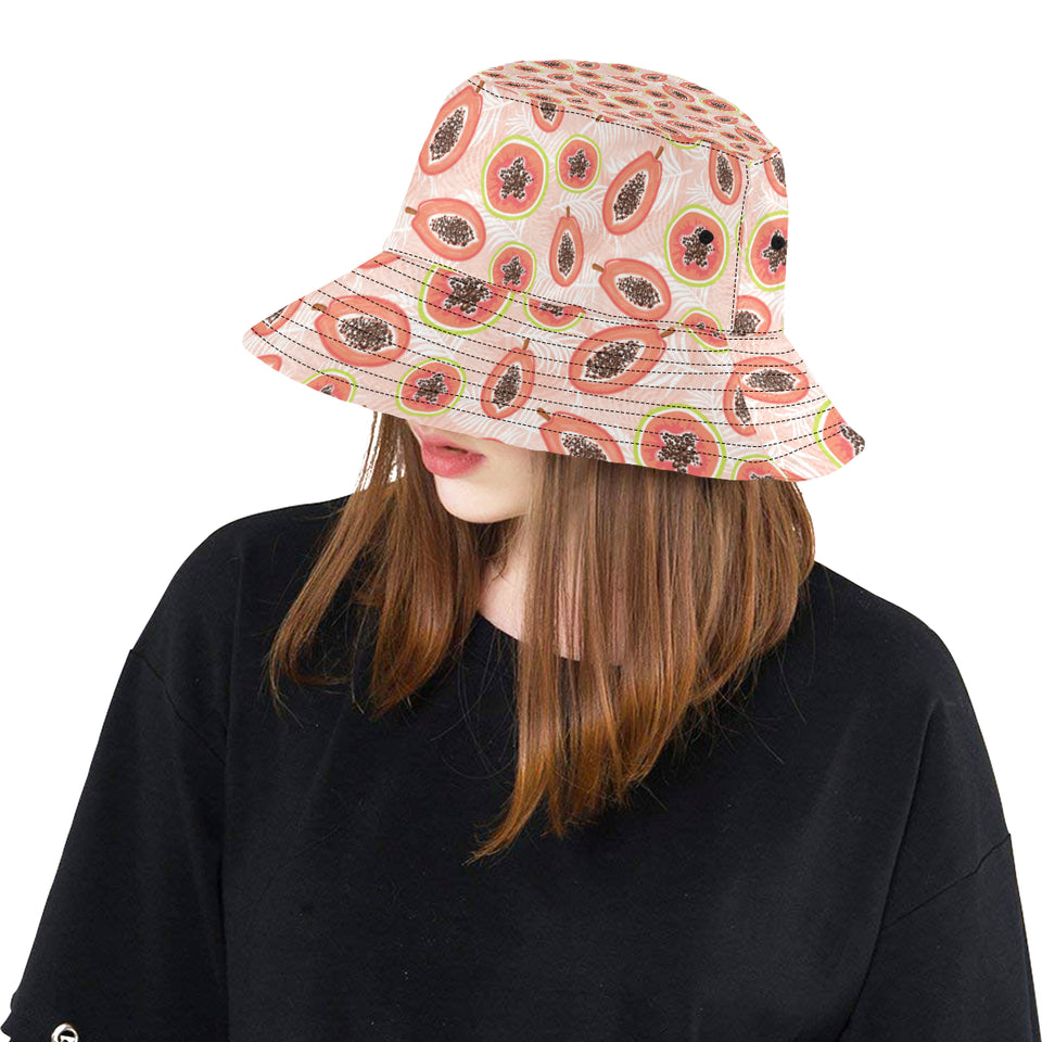 papaya leaves pattern Unisex Bucket Hat