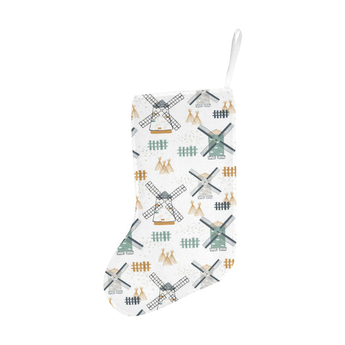 windmill pattern Christmas Stocking