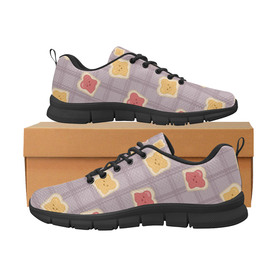 Bread Toast Pattern Print Design 05 Men's Breathable Sneakers ( Model 055)