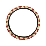 Greyhound Pattern Print Design 04 Car Steering Wheel Cover