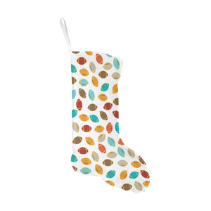 Colorful american football ball pattern Christmas Stocking