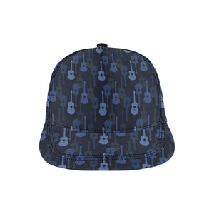 Blue Theme guitar pattern All Over Print Snapback Cap