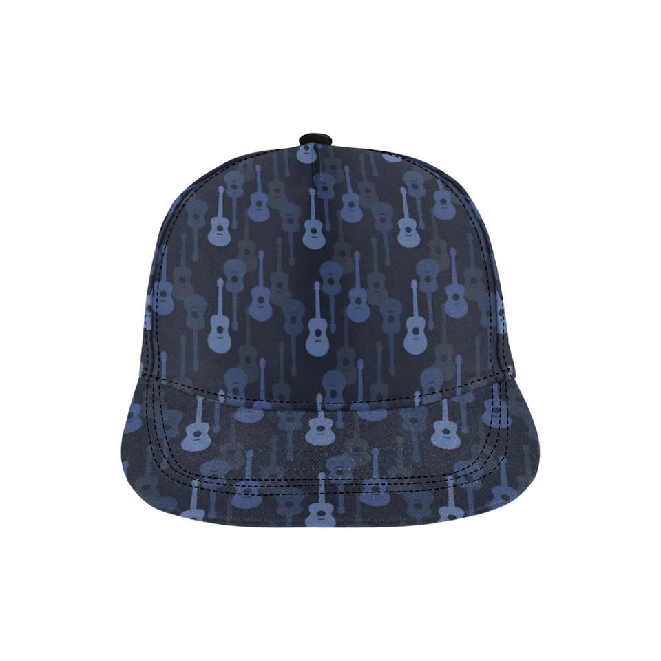 Blue Theme guitar pattern All Over Print Snapback Cap