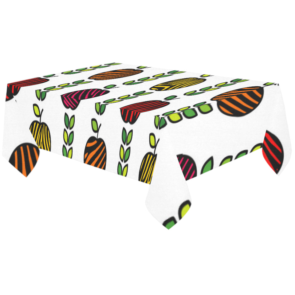 colorful apples leave zebra stripe Tablecloth