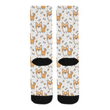 Cute corgi heart star bone pattern Crew Socks