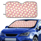 Fried Eggs Pattern Print Design 03 Car Sun Shade