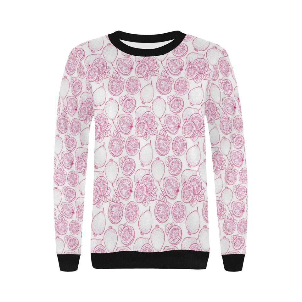 Sketch guava pattern Women's Crew Neck Sweatshirt