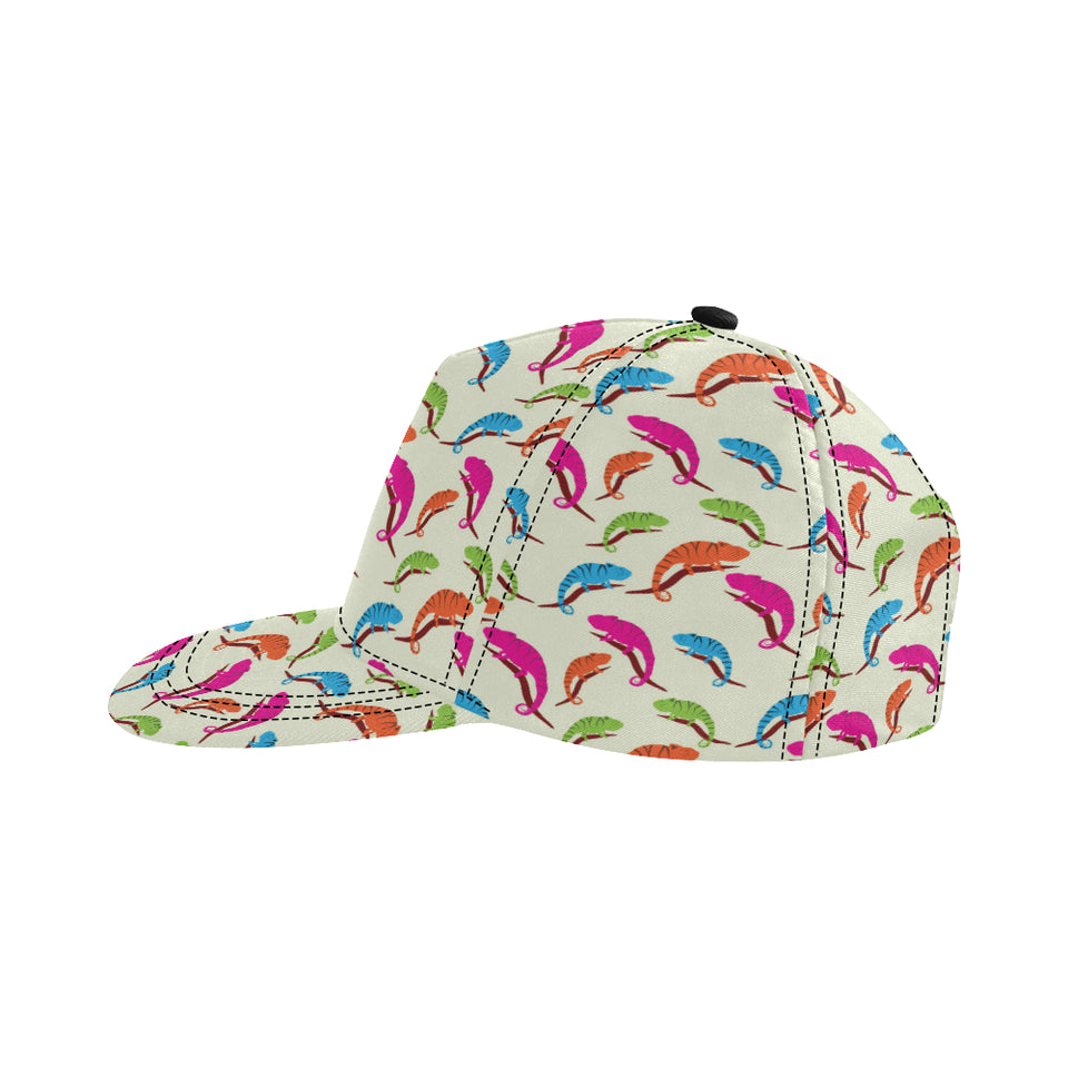 Colorful Chameleon lizard pattern All Over Print Snapback Cap