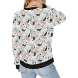 cute mermaid pattern Women's Crew Neck Sweatshirt