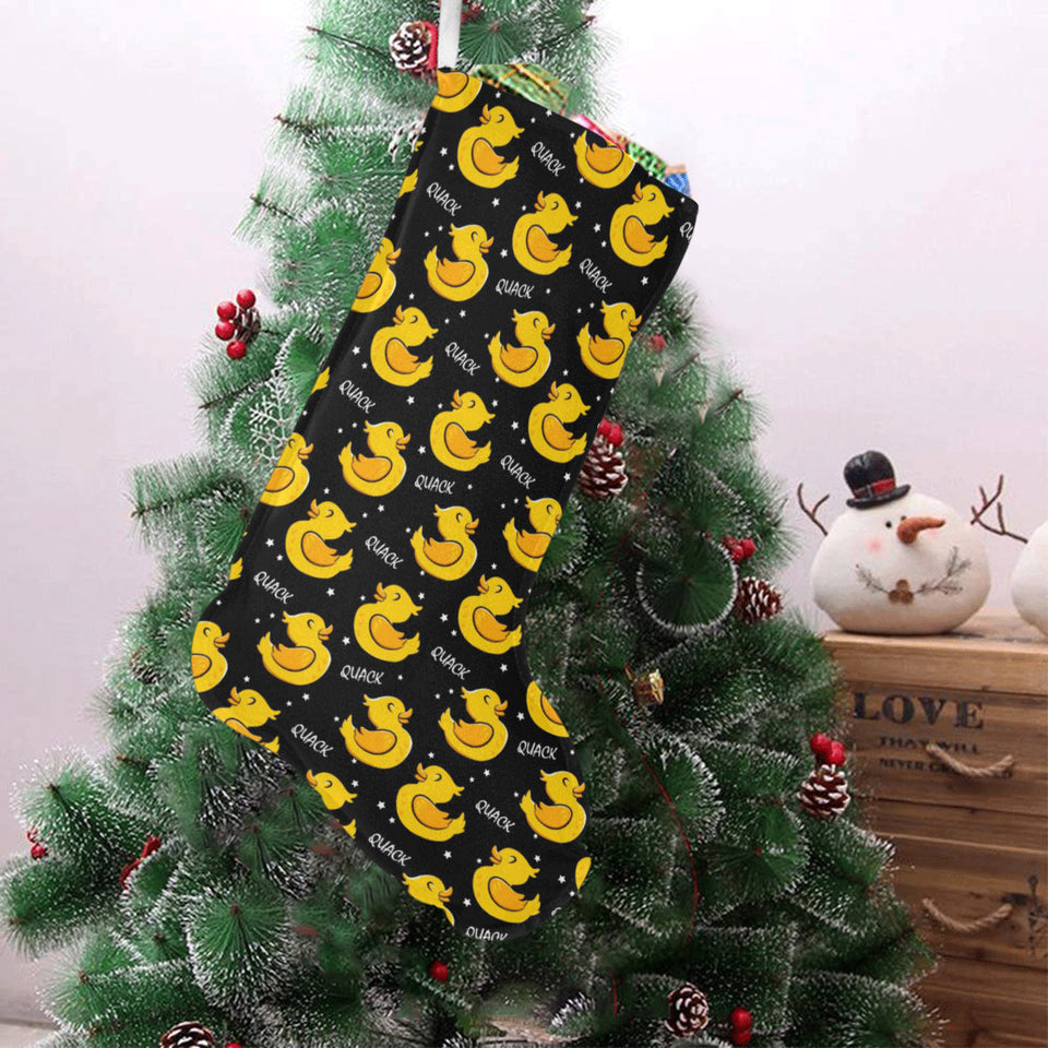Duck Toy Pattern Print Design 05 Christmas Stocking