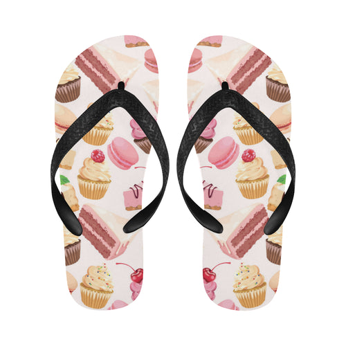 Cake cupcake sweets pattern Unisex Flip Flops