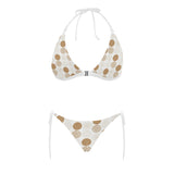 Gold Texture mushroom pattern Sexy Bikinis Two-Piece Swimsuits