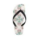 Square floral indian flower pattern Unisex Flip Flops