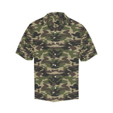 Dark Green camouflage pattern Men's All Over Print Hawaiian Shirt