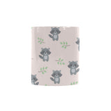 cute raccoons leaves pattern Morphing Mug Heat Changing Mug