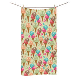 Colorful ice cream pattern Bath Towel